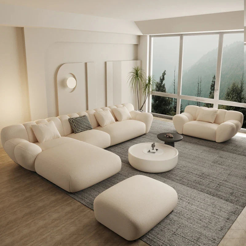 Modern Tulip Loveseat Lounge Corner Sofa Set - 2-Piece Sectional for Small Spaces, Living Room & Apartment Decor - Perfect for Relaxing, Reading & Entertaining