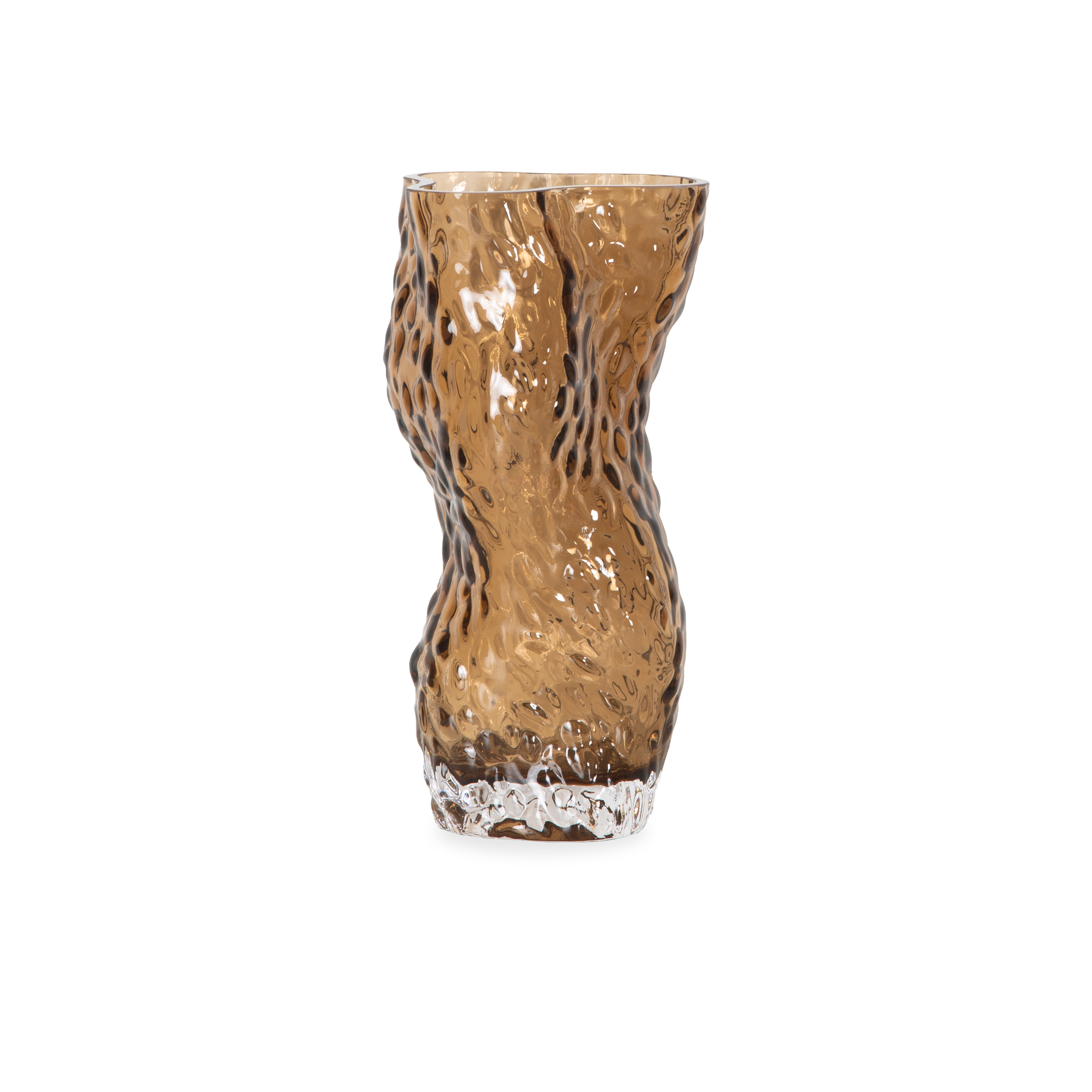 Elegant Ostrea Rock Glass Vase - Handcrafted Decorative Centerpiece for Home, Wedding & Office Decor | Perfect for Flowers, Candles & Tabletop Displays