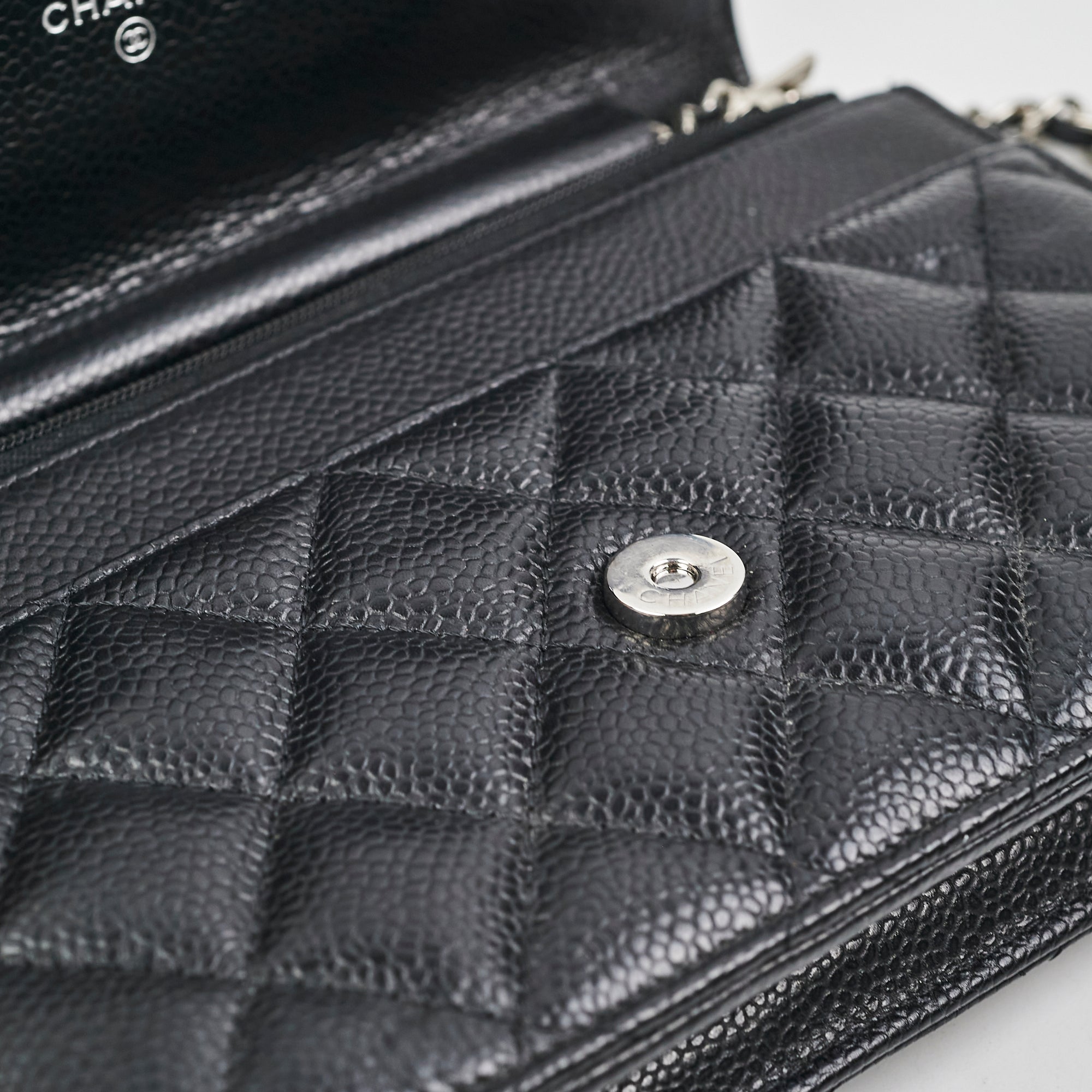 Chanel Caviar Leather Wallet on Chain WOC Crossbody Bag Black with Microchip - Perfect for Everyday Use, Parties & Special Occasions