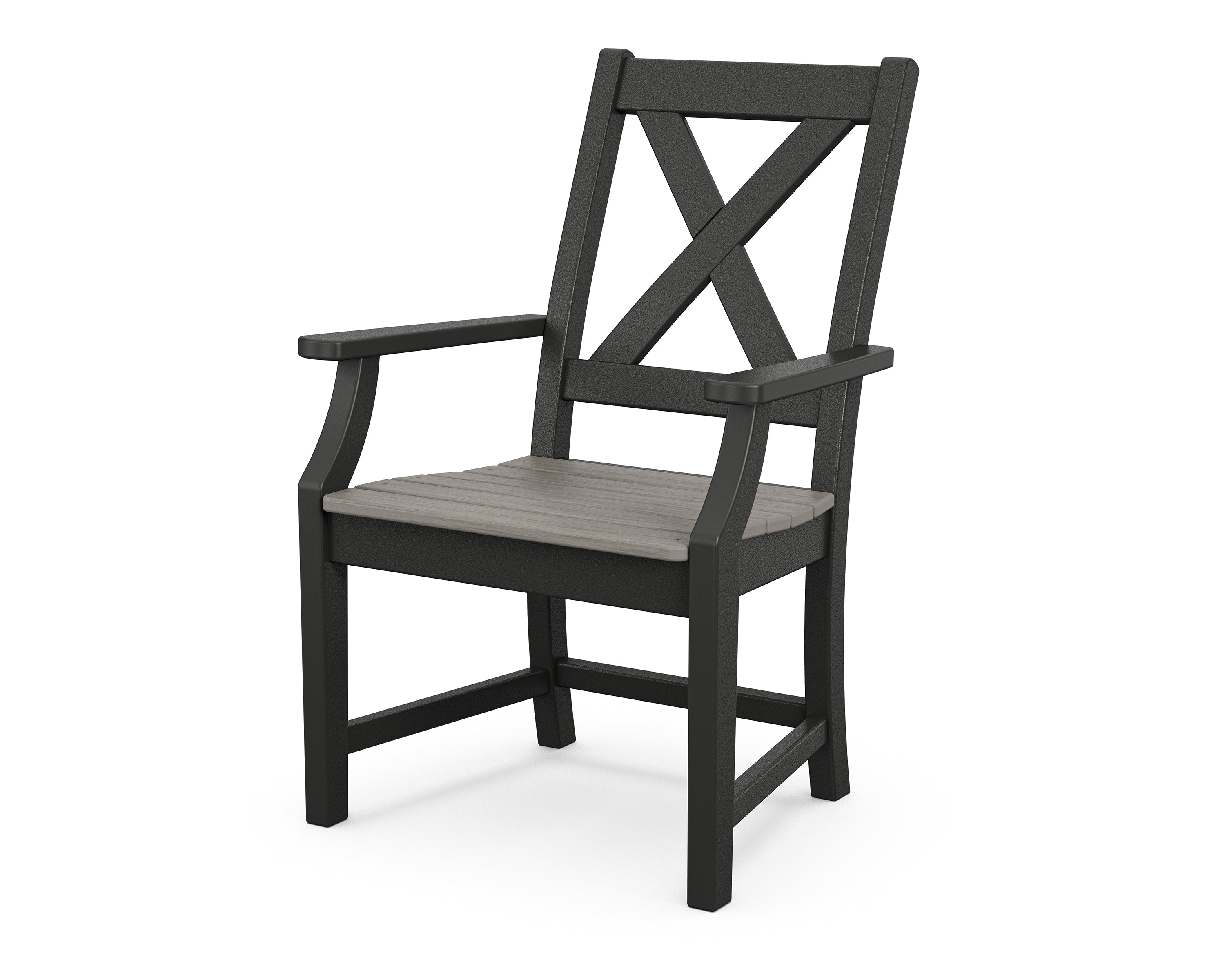 POLYWOOD Braxton Outdoor Dining Arm Chair - Weather-Resistant, Durable & Comfortable - Perfect for Patio, Deck, and Garden Use