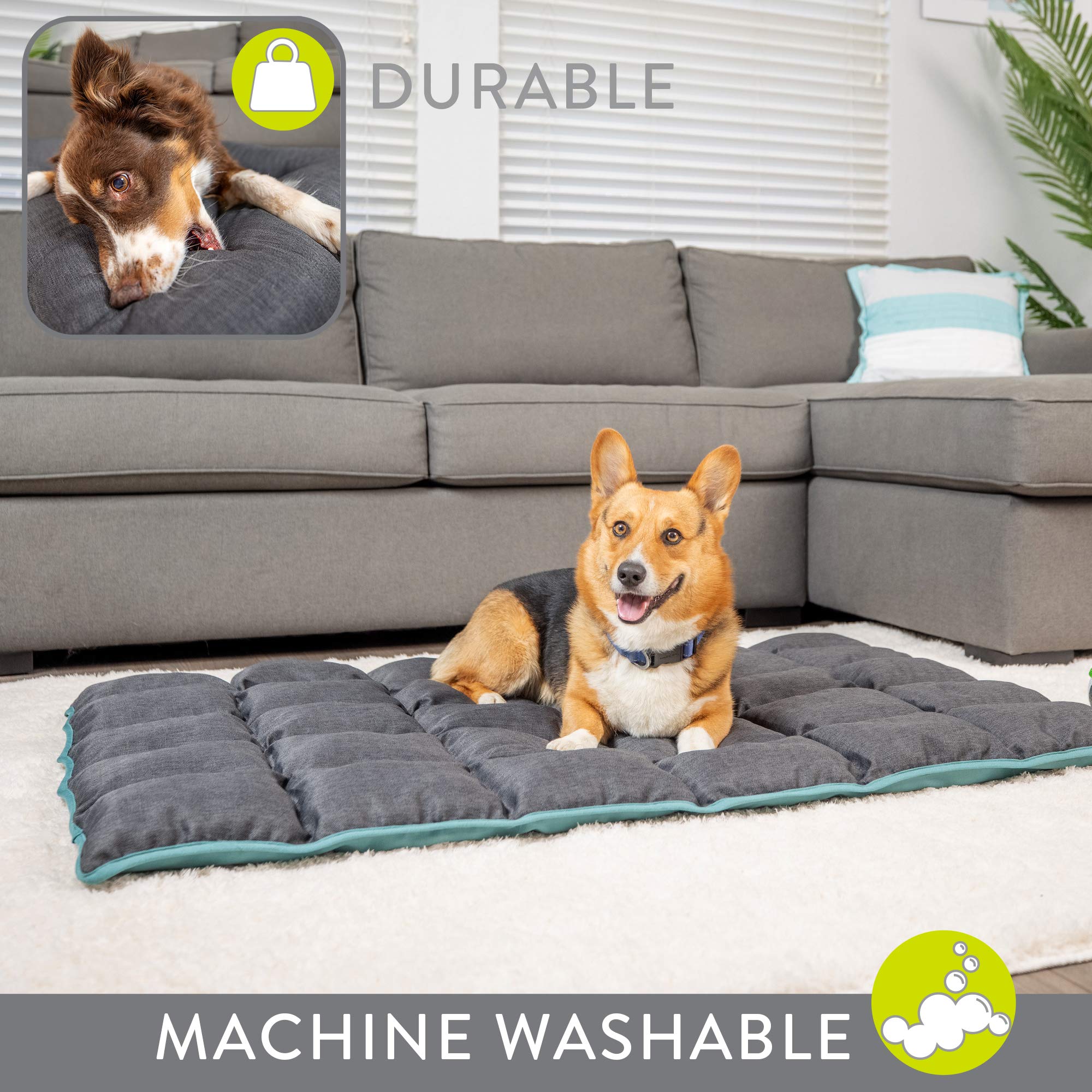 Hyper Pet's Rugged Rest Deluxe Durable Dog Bed - Washable Orthopedic Pet Bed for Small, Medium & Large Dogs, Perfect for Crates & Travel - Medium Size 40