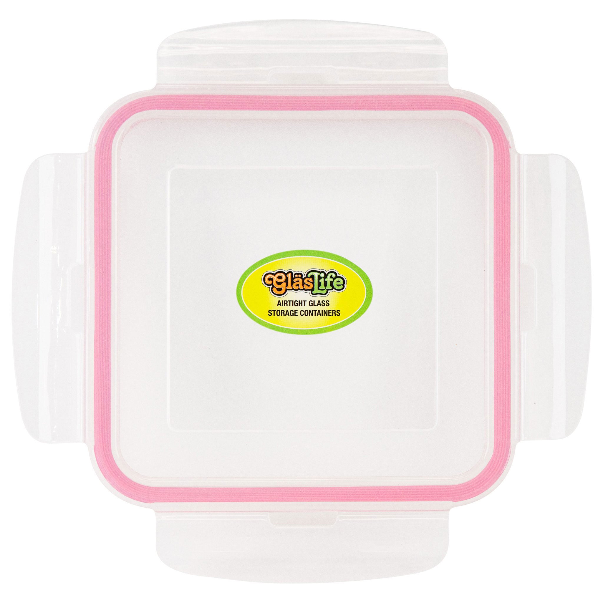 GlasLife® Square Glass Food Storage Container Lid - Airtight & Leakproof for Meal Prep, Leftovers & Pantry Organization | BPA-Free, Durable & Dishwasher Safe