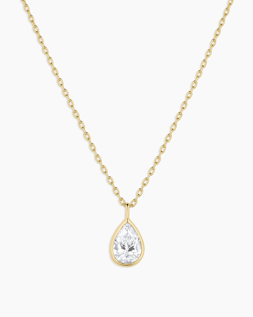 Elegant Pear-Shaped Diamond Necklace for Women - Perfect for Weddings, Anniversaries & Special Occasions