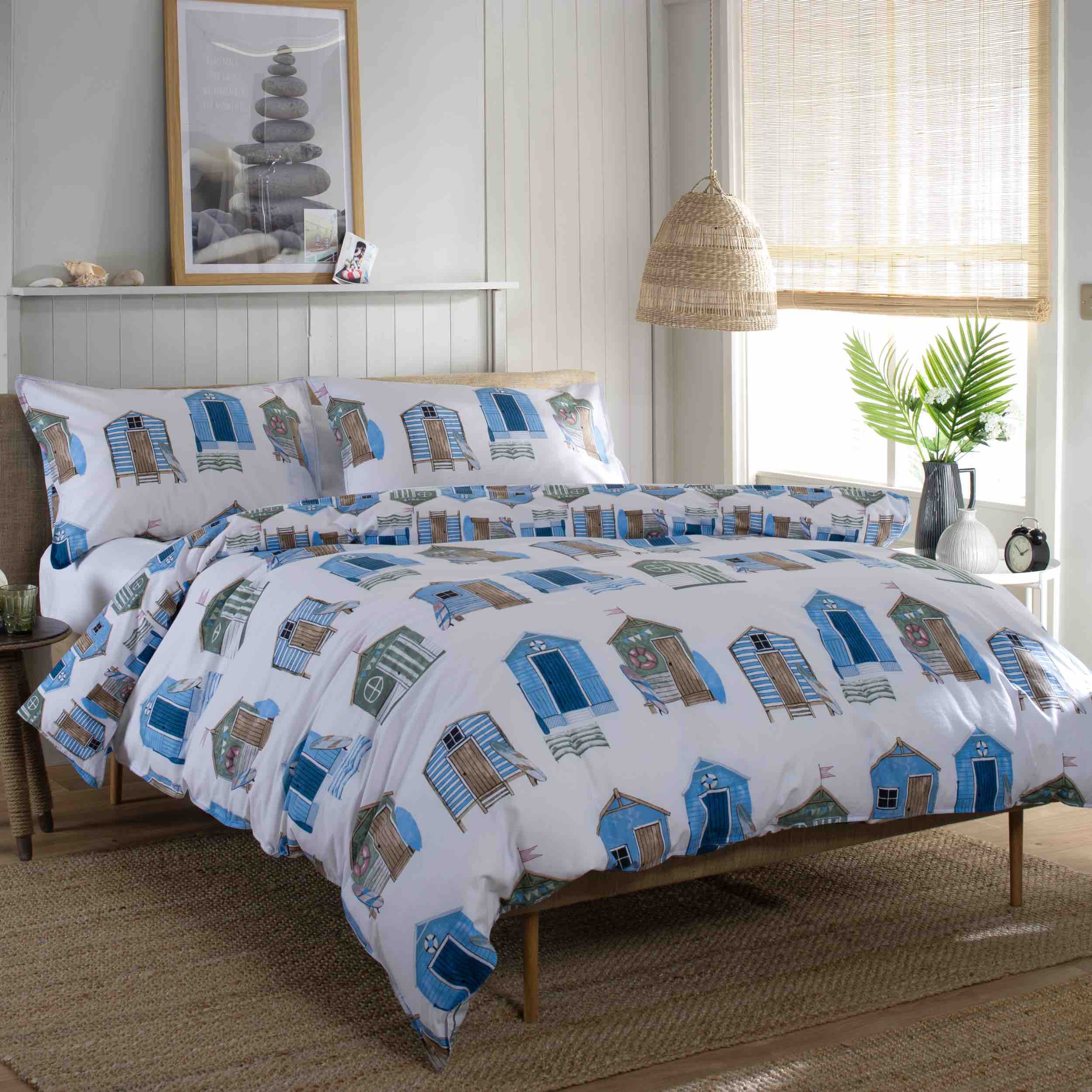 Lobster Creek Kings Parade Duvet Cover Set - Queen Size, Luxury 3-Piece Bedding Set with Pillow Shams, Soft Microfiber, Coastal Nautical Theme - Perfect for Master Bedroom, Guest Room & Beach House Decor