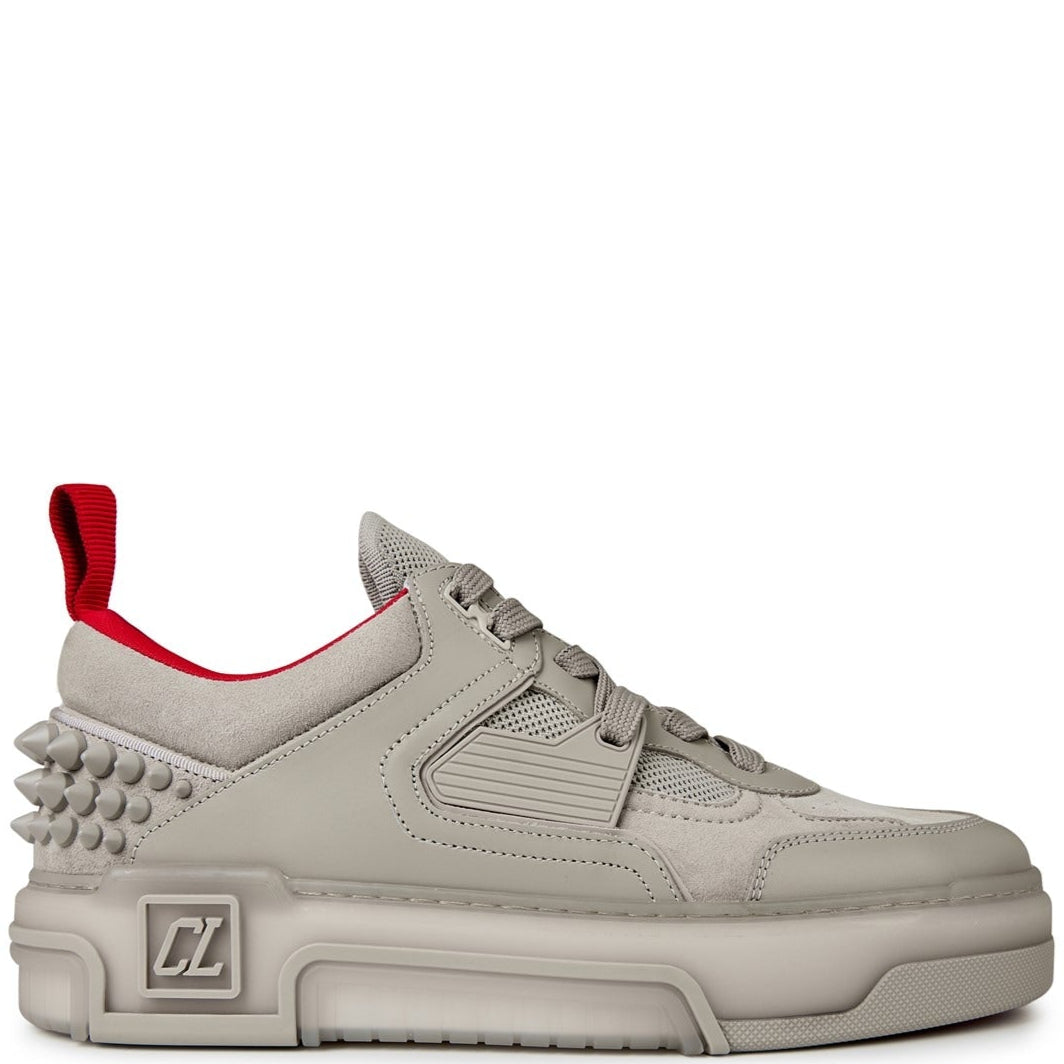 Christian Louboutin Astroloubi Leather Sneakers for Women - Luxury Designer White & Gold High Top Fashion Shoes | Perfect for Casual Outfits, Date Nights & Street Style