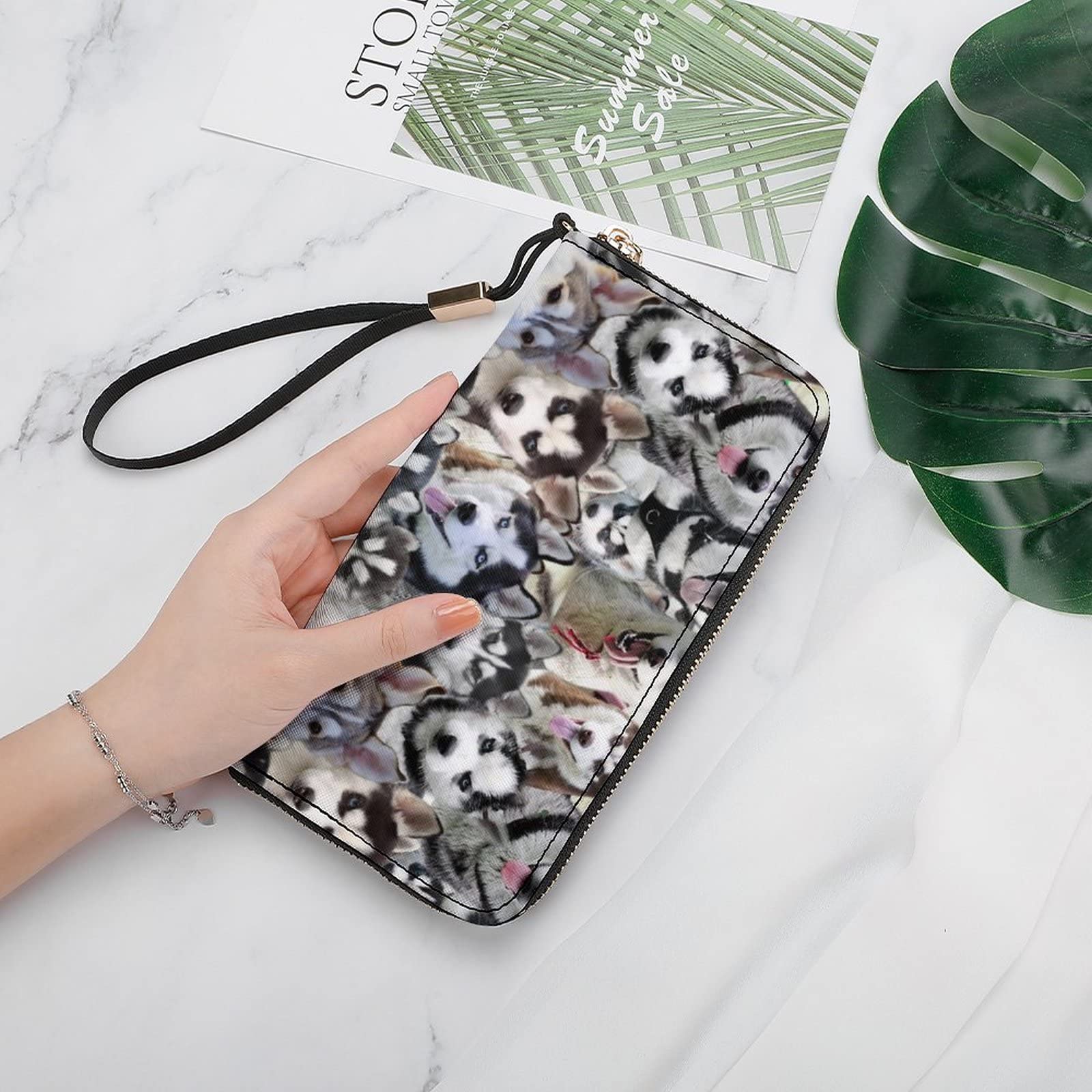 Funny Husky Dog Print Wallet for Women & Men - Cute Husky Lover Coin Purse & Credit Card Holder - Perfect Gift for Dog Owners, Groomers & Husky Moms - Great for Everyday Use, Travel & Shopping