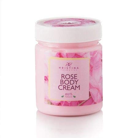 100% Natural Bulgarian Rose Water Moisturizing Body Cream with Real Rose Aroma - Hydrating & Soothing for Dry Skin, Perfect for Daily Skincare & Spa Relaxation