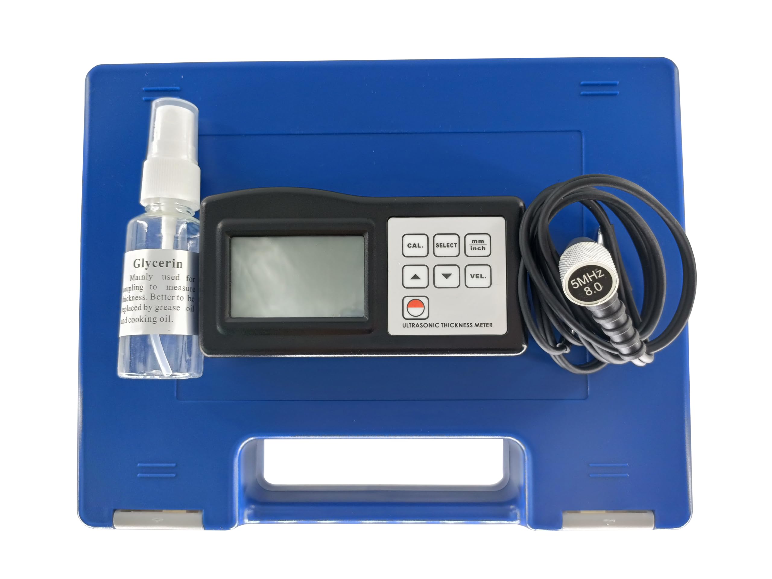 Ultrasonic Thickness Gauge 1.2-200mm (0.05-8 Inch) - Digital Corrosion Tester for Metal, Plastic & Hard Materials - Portable Wall Thickness Measurement Device for Industrial & Home Use