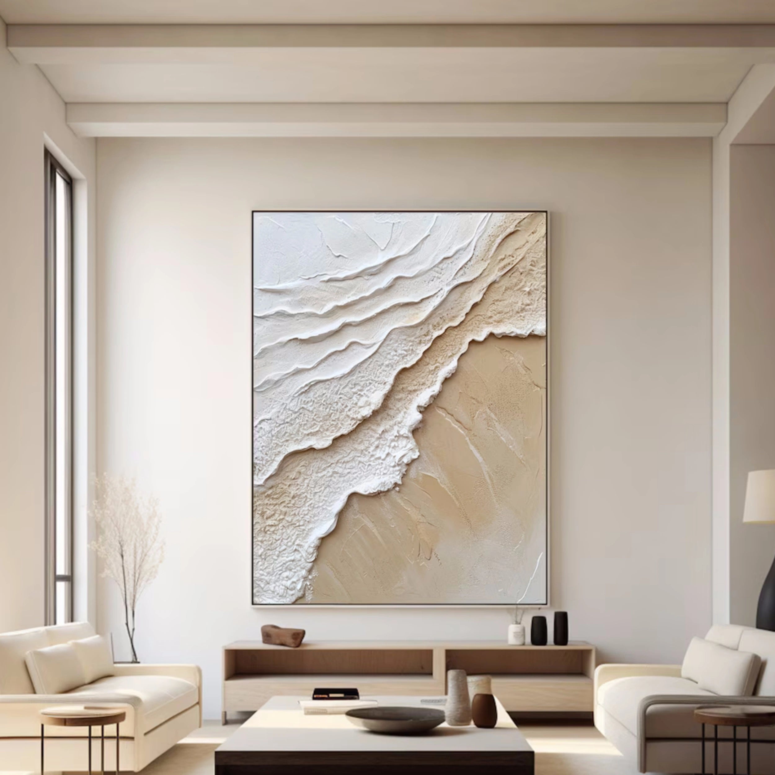 Ocean and Sky Painting #OS 058 - Handmade Canvas Wall Art for Home & Office Decor - Perfect for Living Room, Bedroom, or Office Wall Decor