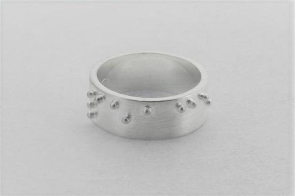 Braille Ring for Women - Peace Symbol Sterling Silver Ring - Elegant Jewelry Gift for Her - Perfect for Everyday Wear, Special Occasions & Meaningful Gifts