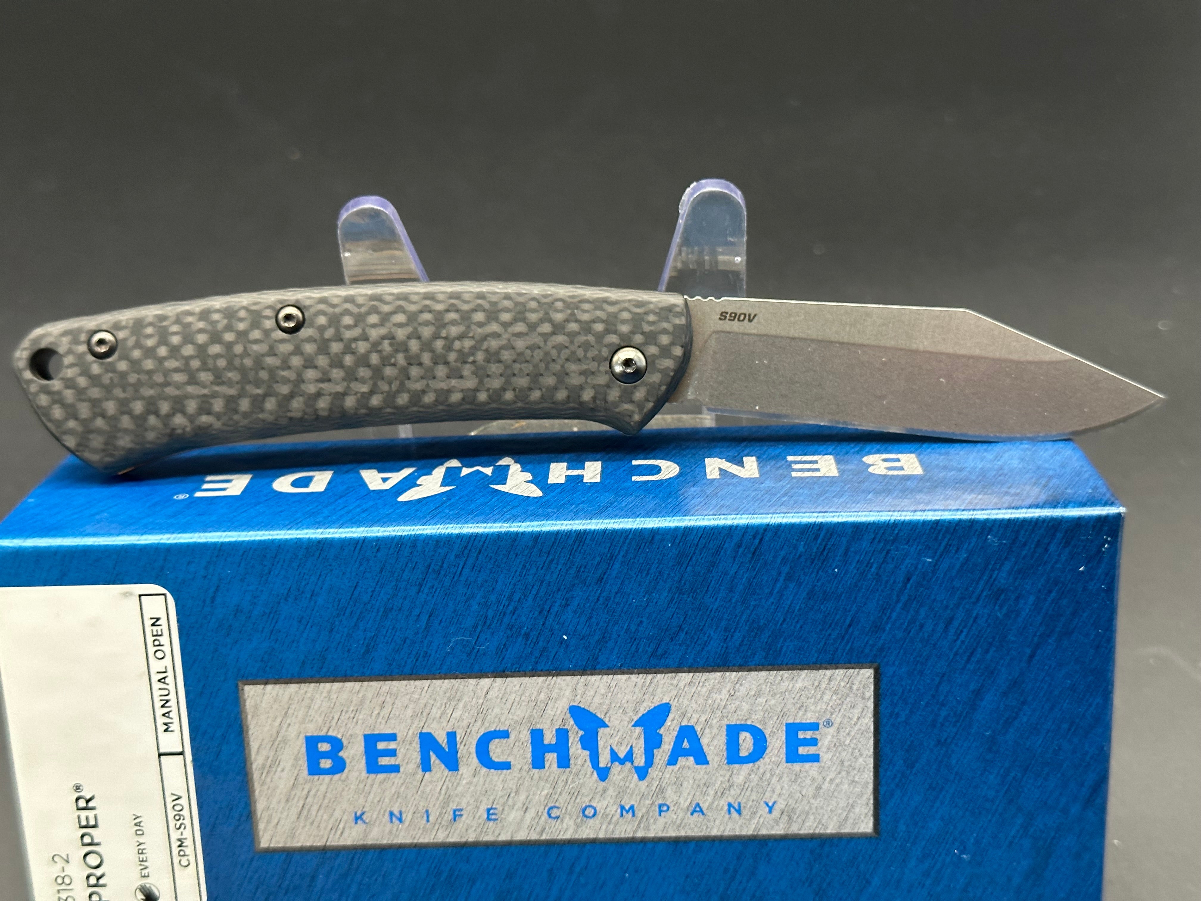 Benchmade Proper Folding Knife - Premium EDC Pocket Knife with Clip Point Blade & Micarta Handles - Perfect for Everyday Carry, Outdoor Adventures & Camping