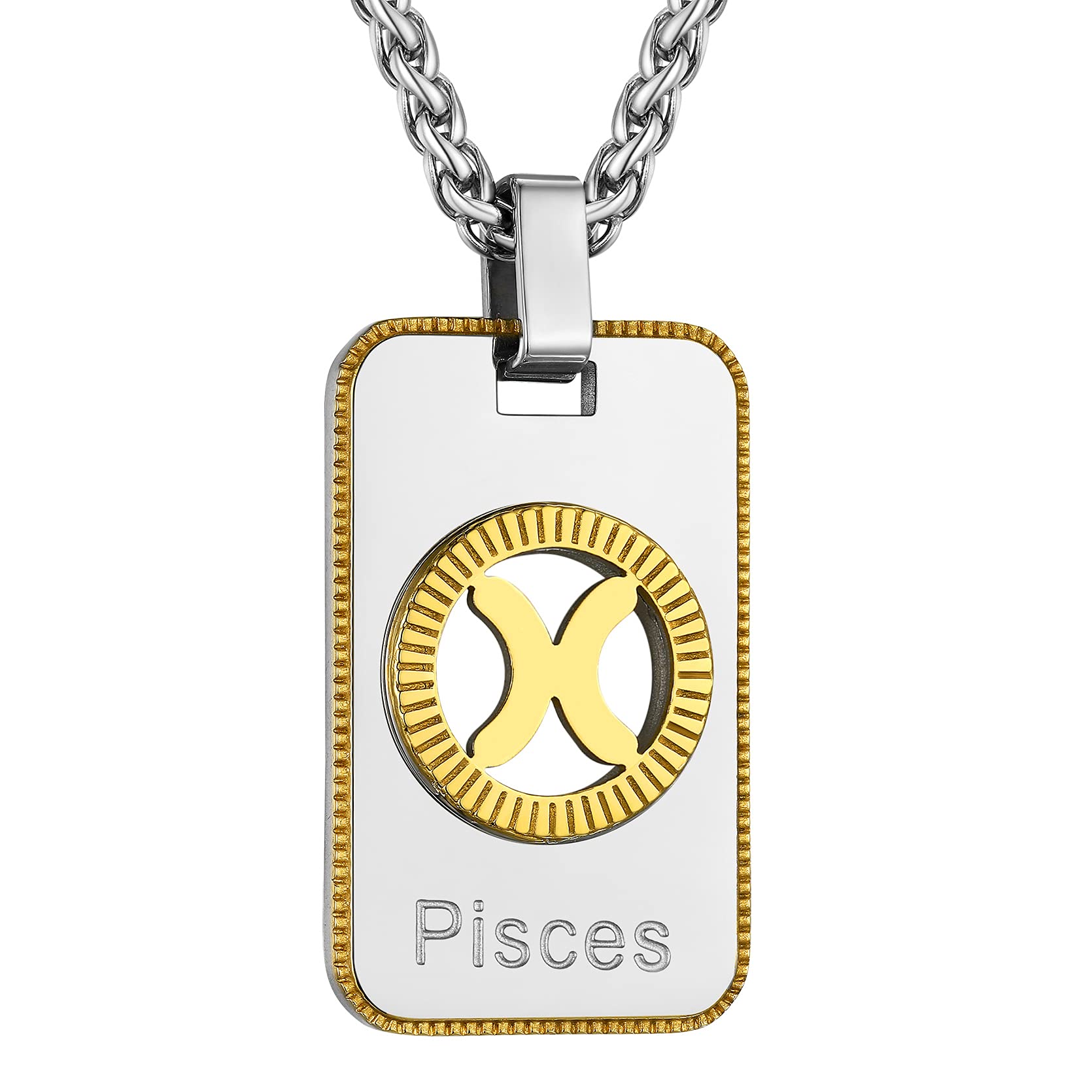 GOLDCHIC Zodiac Coin Necklace for Women & Men - 12K Gold Plated Constellation Pendant with Birthstone, Astrology Horoscope Jewelry Gift for Birthday, Anniversary & Good Luck Charm | Perfect for Everyday Wear, Special Occasions & Spiritual Protection