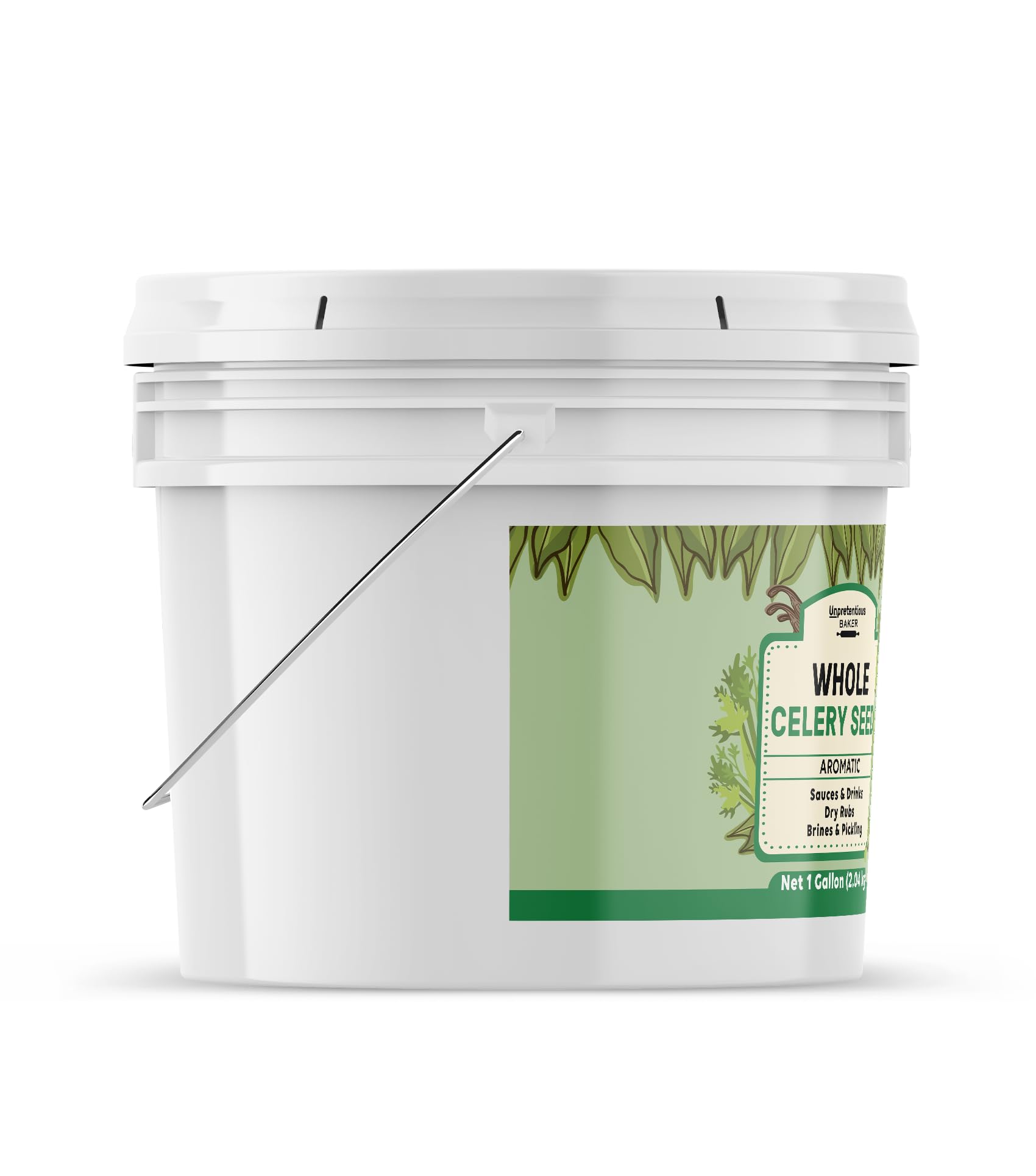 Premium Whole Celery Seeds - 1 Gallon Bulk Container | Organic Seasoning for Sauces, Dry Rubs, Pickling Brine & Spice Blends | Aromatic Flavor Enhancer for Soups, Salads & Homemade Sausages
