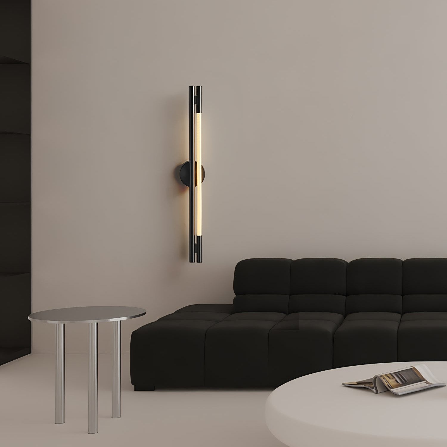 Aurora Rod Wall Light - Modern LED Wall Sconce for Bedroom, Living Room, Hallway - Dimmable Indoor Lighting Fixture with Adjustable Arms, Warm White Light