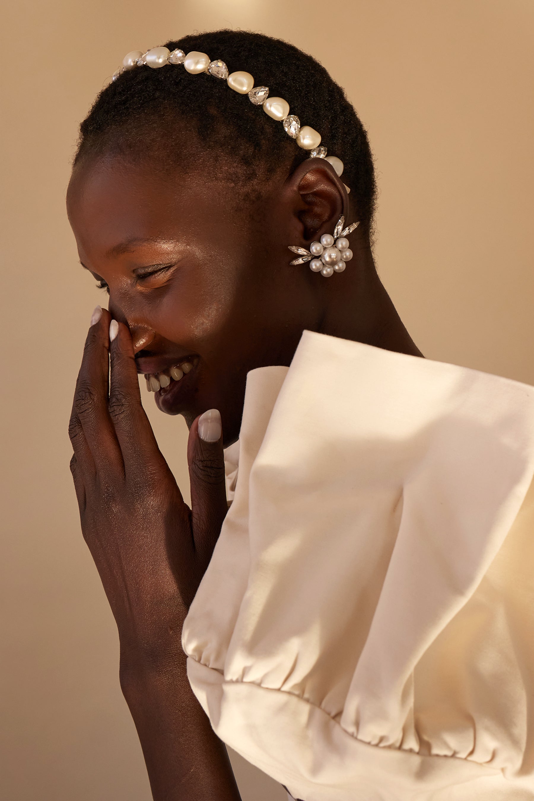 Hannah Floral Pearl and Crystal Earrings for Women - Elegant Dangle Drop Earrings for Wedding, Party & Special Occasions