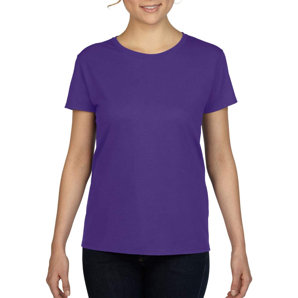 Gildan Women's Heavy Cotton Short Sleeve T-Shirt - Missy Fit, Black, Size Large - Perfect for Casual Wear, Workouts & Everyday Comfort