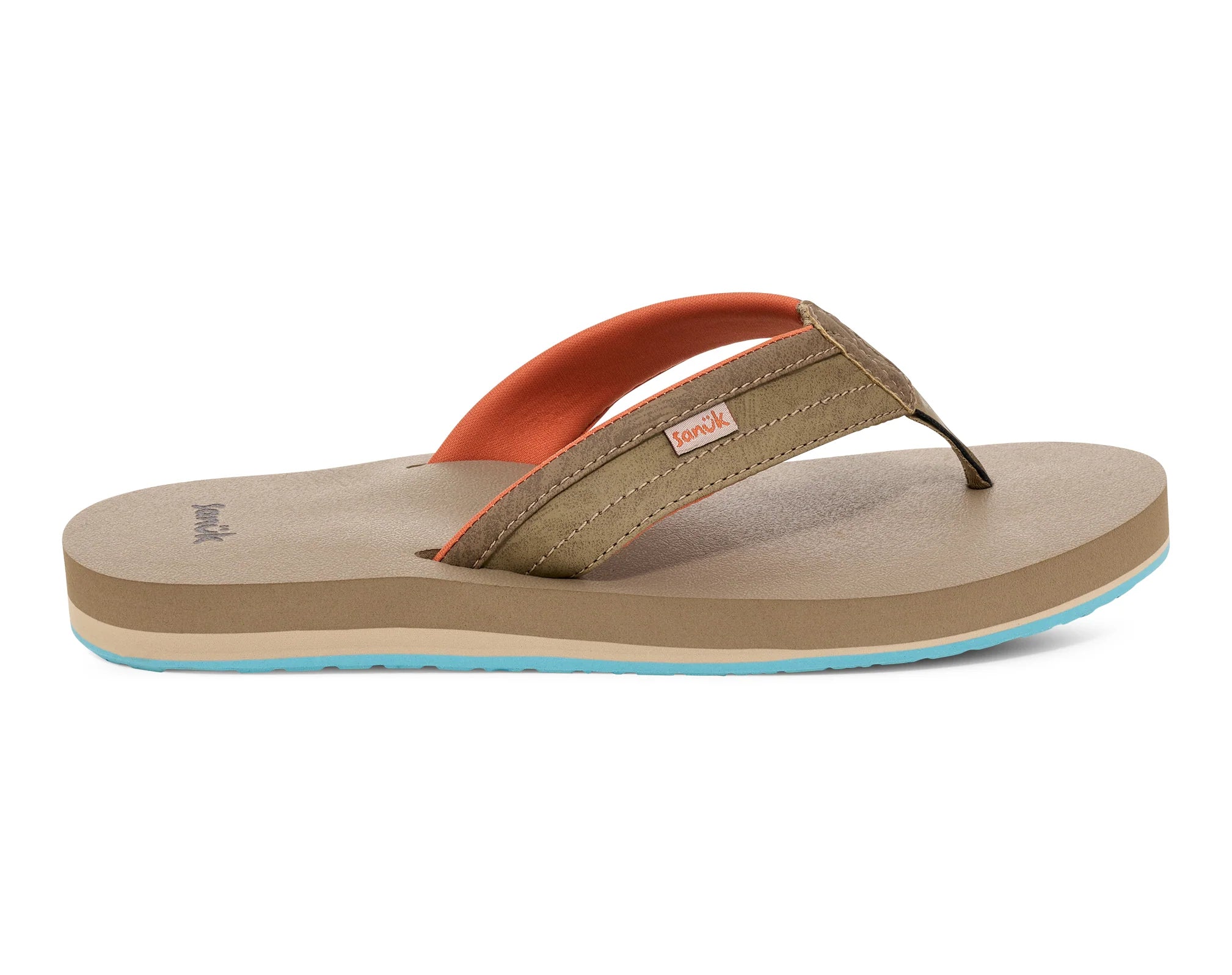 Sanuk Men's Ziggy Sandals - Comfortable & Stylish Tan Multi Color Outdoor Slides for Beach, Pool & Casual Wear
