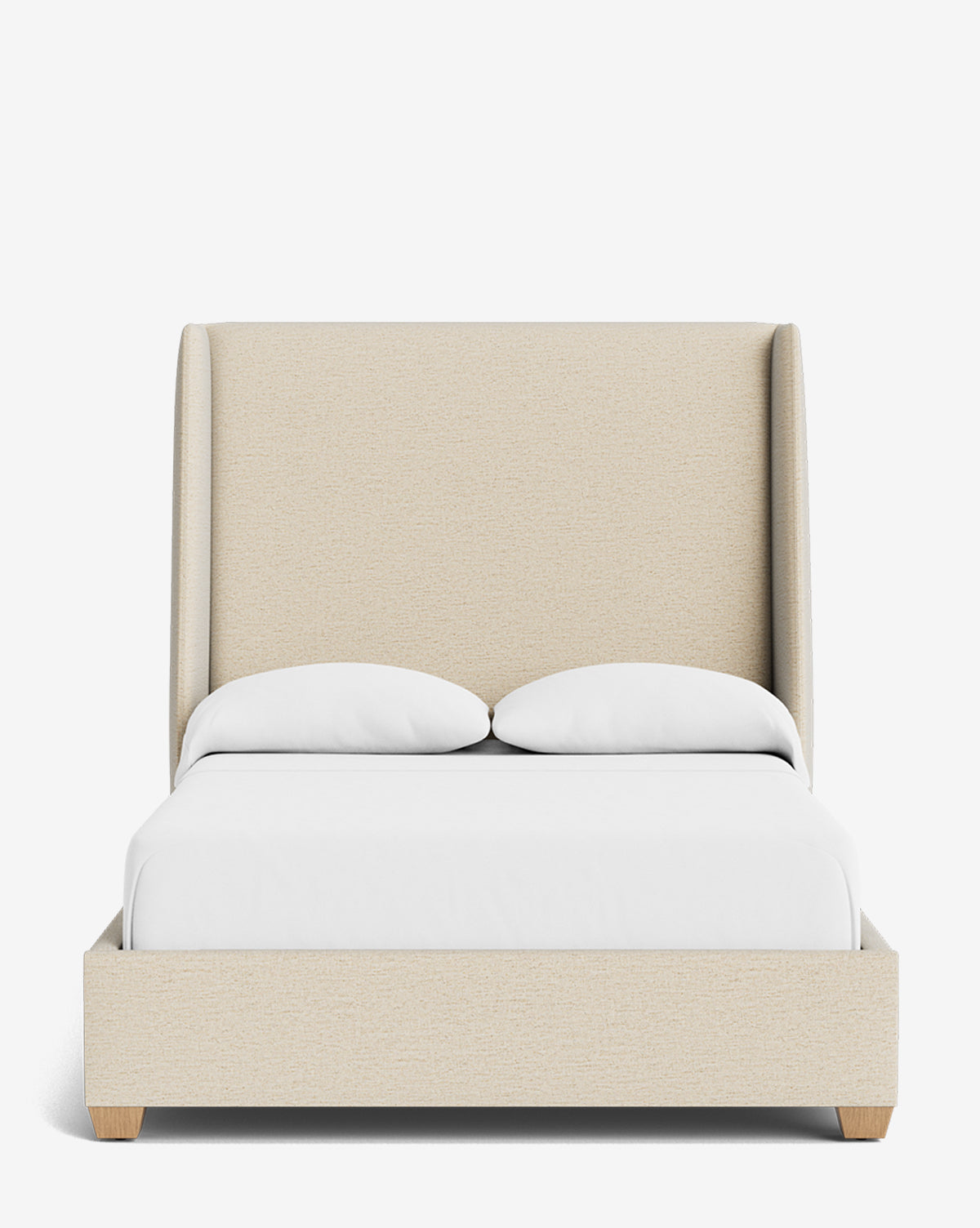 Walt Bed Tall Headboard - Queen Size Upholstered Bed Frame with Adjustable Height - Perfect for Modern Bedroom Decor & Small Spaces