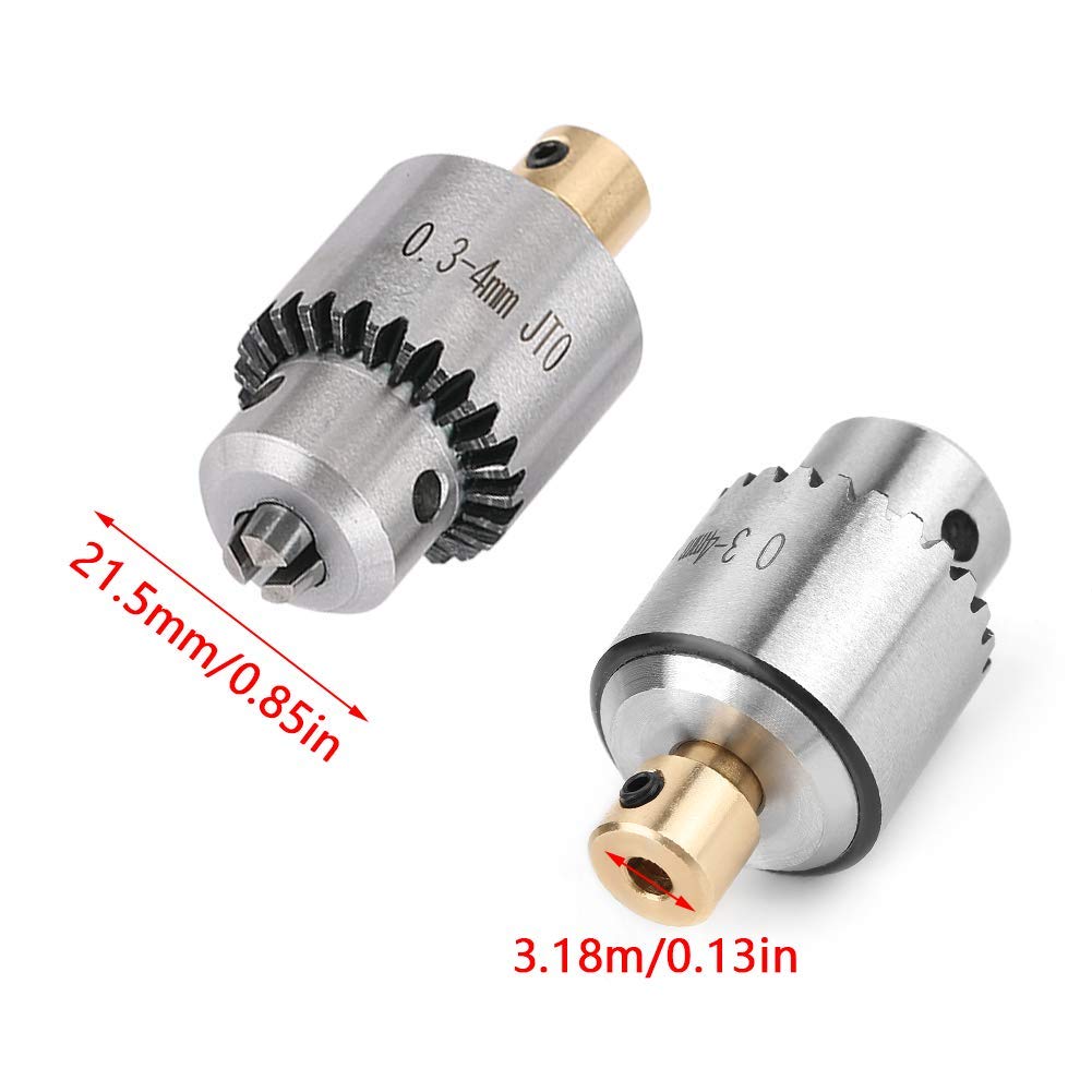 High Precision Mini Taper Drill Chuck 0.3-4mm with Key for Lathe, Electric Drill & Drill Press - Perfect for Metalworking, Woodworking & DIY Projects