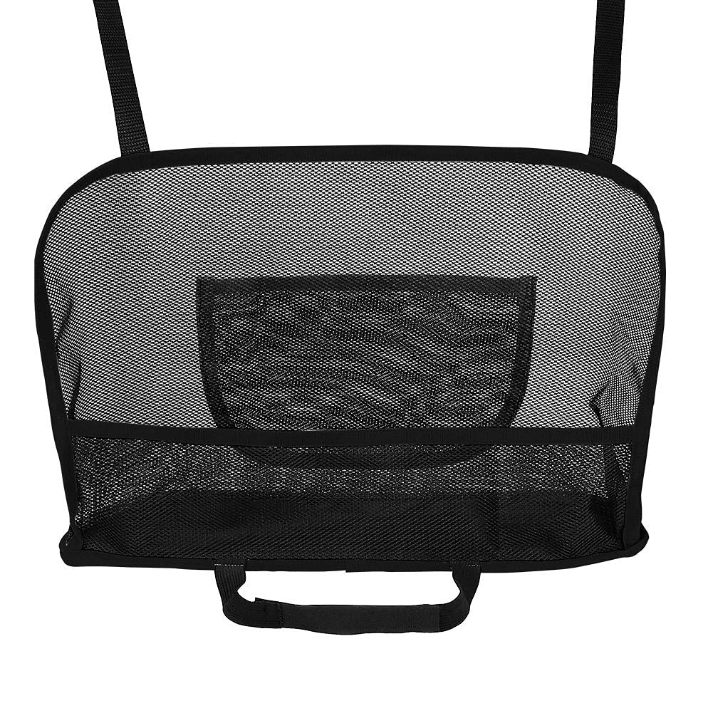 Car Seat Back Organizer - Adjustable Mesh Storage Net with Straps for Trash, Toys & Accessories | Foldable & Easy to Install | Perfect for Road Trips, Family Travel & Daily Commute