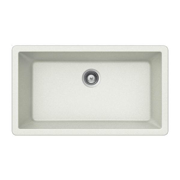 Hamat SIO 3319SU TA Granite Undermount Large Single Bowl Kitchen Sink in Taupe - Durable Stainless Steel Composite for Modern Farmhouse & Commercial Kitchens