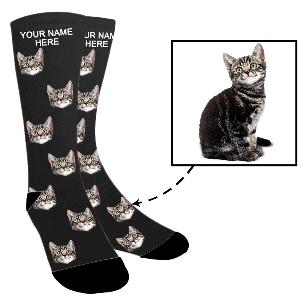 Custom Photo Printed Socks - Personalized Face Socks for Women & Men - Unique Birthday Gift Idea - Pet Portrait Socks - Perfect for Gifts, Couples Matching & Funny Holiday Presents