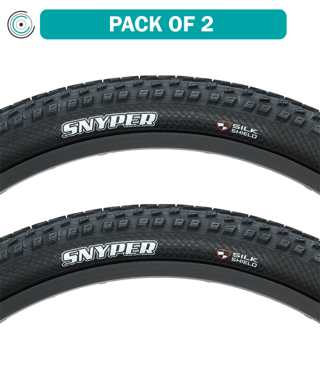 2 Pack Maxxis Snyper Mountain Bike Tires 24x2.0 60TPI Folding Dual Compound Black TB49307200 - Perfect for Trail Riding and Off-Road Cycling Adventures