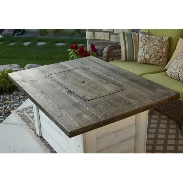 The Outdoor Greatroom Company Alcott Rectangular Gas Fire Pit Table - Outdoor Patio Heater for Backyard, Deck, and Garden - Perfect for Entertaining and Relaxing