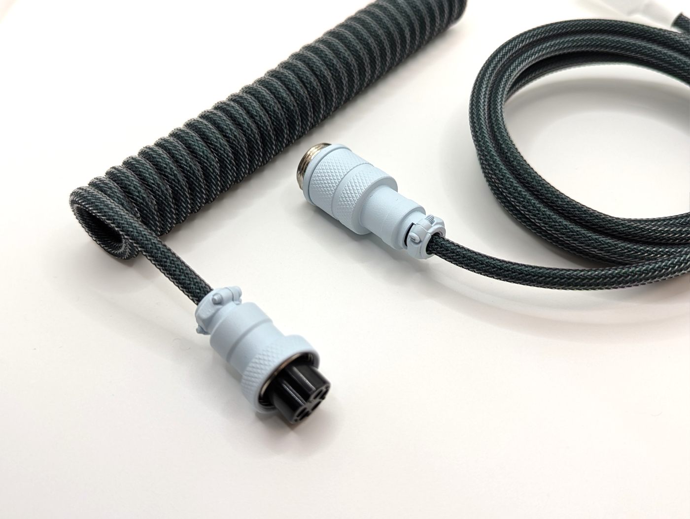 Premium Coiled Keyboard Cable - Aviator USB-C to USB-A - Botanical Design for Mechanical Keyboards (Gaming, Office, Typing)