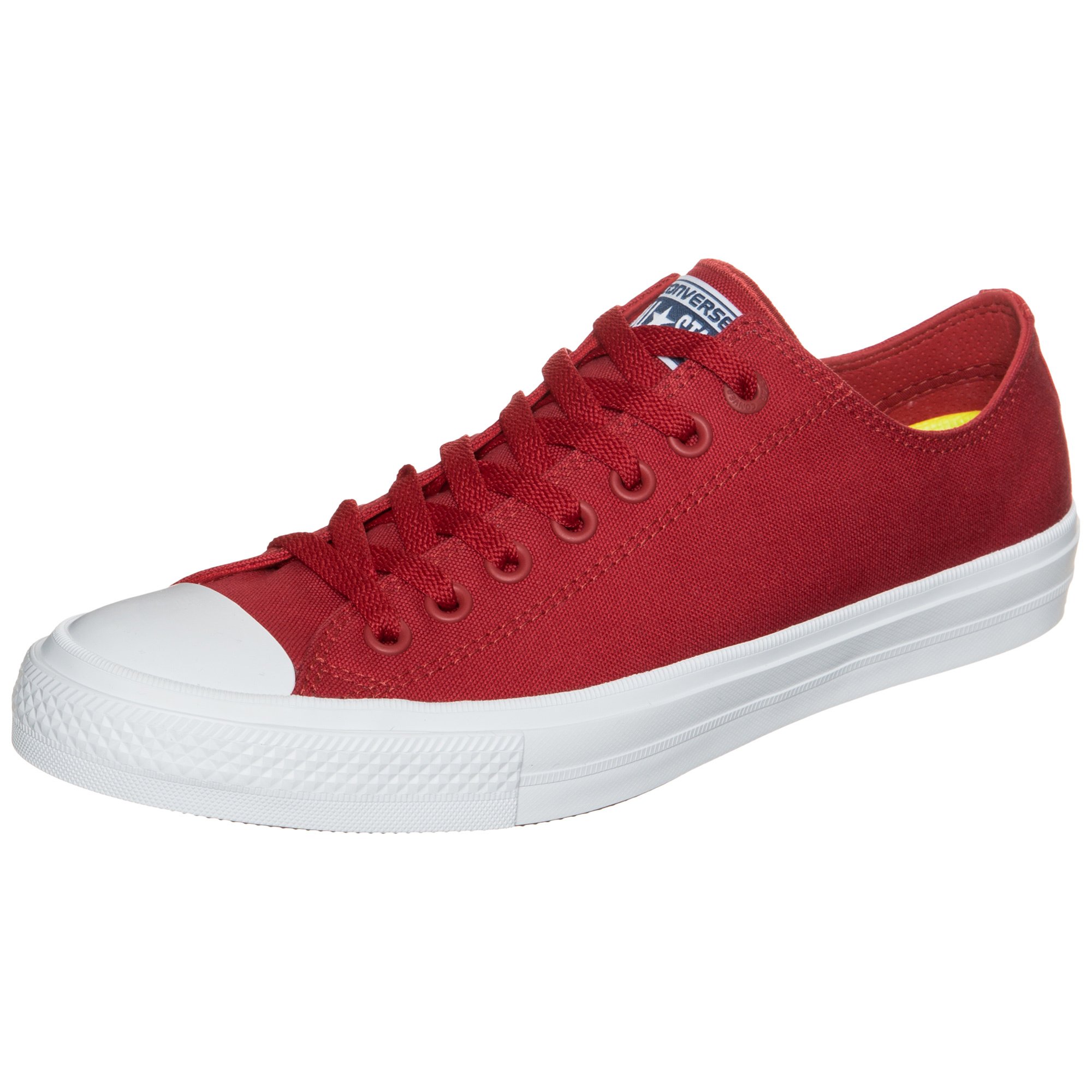 Converse Men's Chuck Taylor All Star Low-Top Sneakers - Salsa Red & White - Size 9 Women/7 Men - Casual Streetwear & Everyday Fashion Shoes for Men