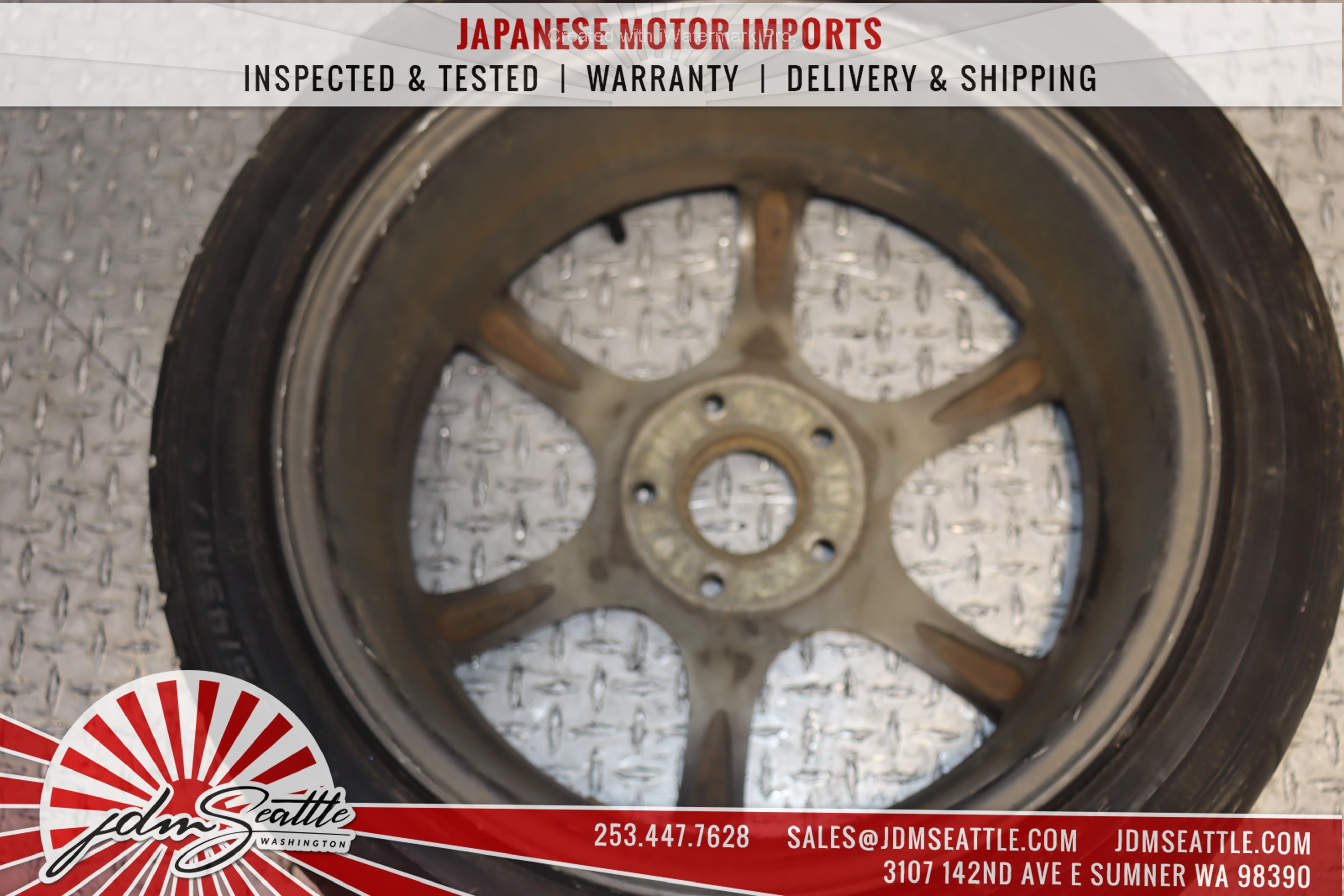 JDM Monza 17x7JJ 5x100 Wheels Set of 4 with 215/45R17 Tires - Lightweight Alloy Rims for Honda Civic, Subaru Impreza - Perfect for Street Performance & Car Upgrades