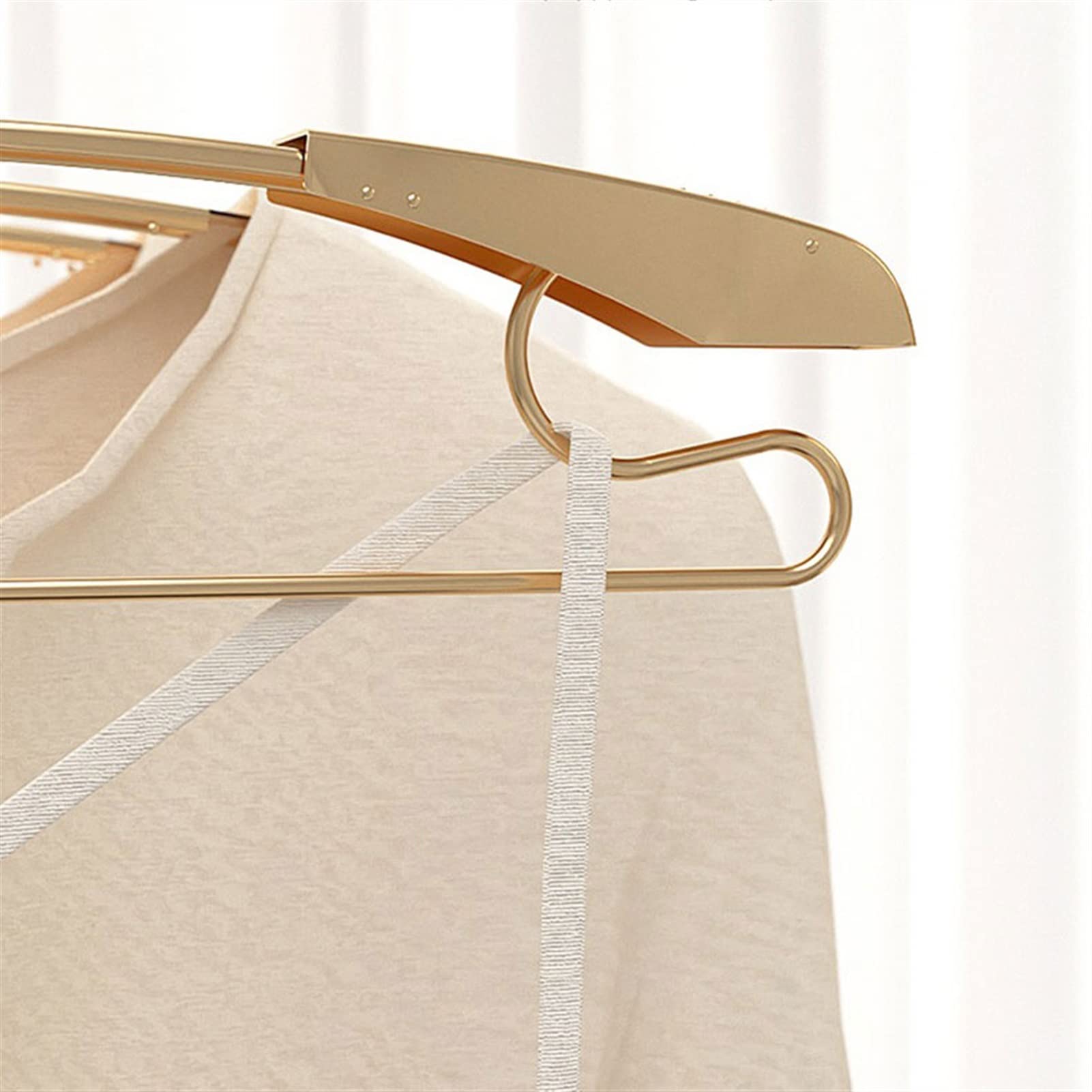 TOMYEUS 5-Pack Retractable Aluminum Alloy Clothes Hangers - Widening & Thickening Metal Garment Hangers for Heavy Coats & Sweaters (Color A) | Space-Saving Closet Organization for Small Spaces & Travel