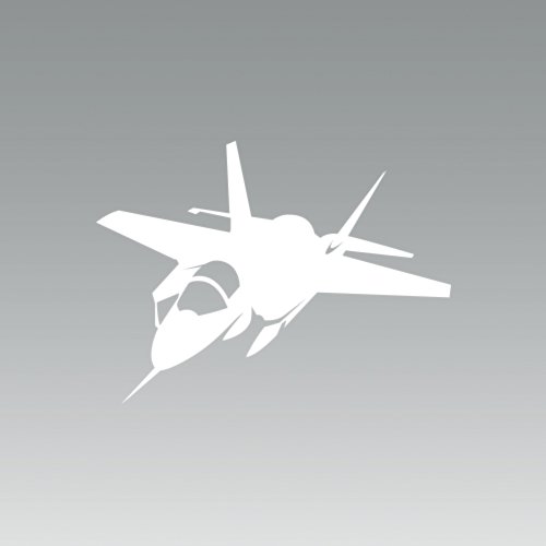 2-Pack F-35 Lightning II Fighter Jet Vinyl Stickers - Waterproof Die-Cut Decals for Laptops, Cars, Helmets & DIY Projects - Self-Adhesive Military Aircraft Decor
