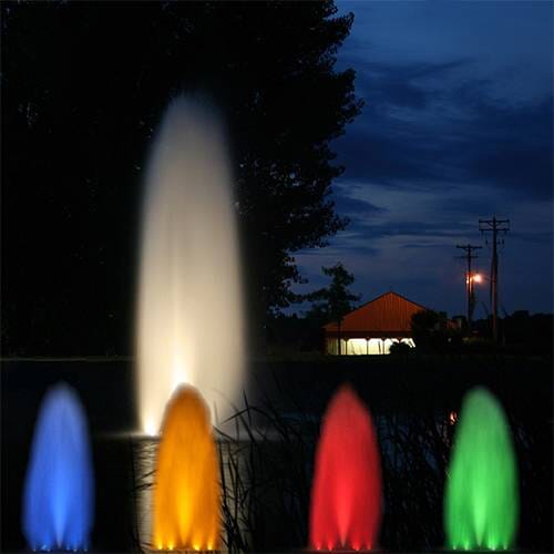 Kasco LED Composite Lighting Kit for 2-5 HP Fountains (6 Fixtures) - Energy Efficient Waterproof Lights for Outdoor Pond, Garden & Landscape Decoration