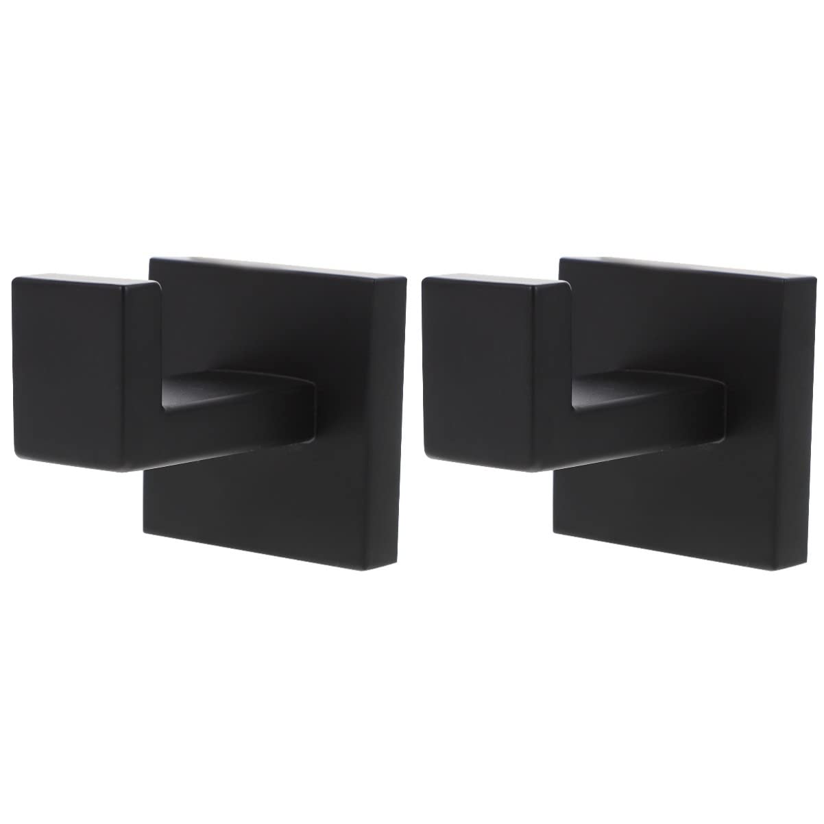 VILLCASE 2-Pack Heavy Duty Black 304 Stainless Steel S Hooks - Premium Bathroom Towel & Coat Hooks for Wall Mounting (Ideal for Bathrooms, Kitchens, Laundry Rooms & Closet Organization)