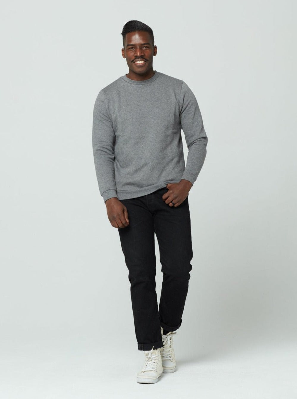 Unisex Crewneck Sweatshirt - Soft Cotton Pullover Hoodie for Men & Women | Heather Grey | Casual Wear, Lounge & Street Style Outfit