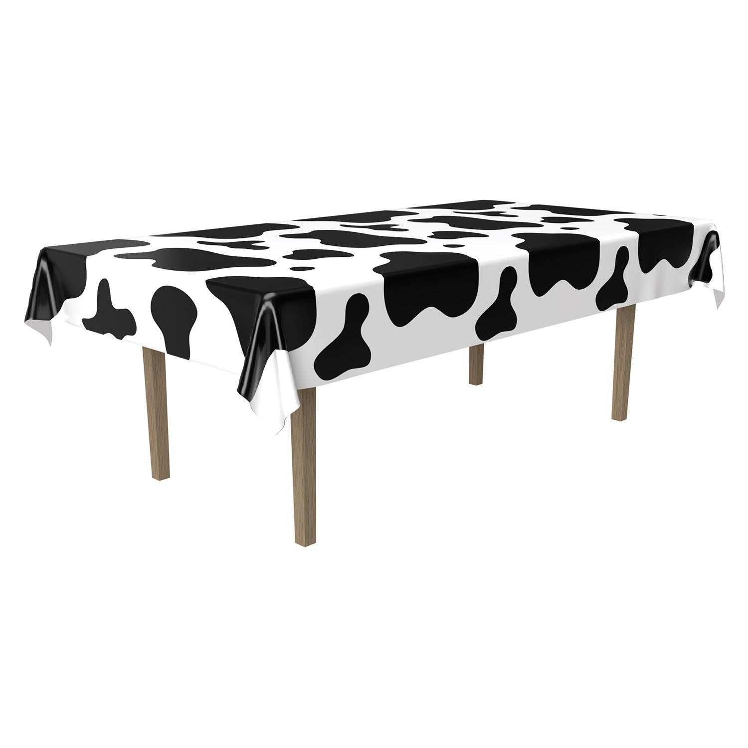 12 Pack Cow Print Party Table Covers - Farm Theme Birthday Decorations for Kids, Baby Showers, and Western Themed Parties