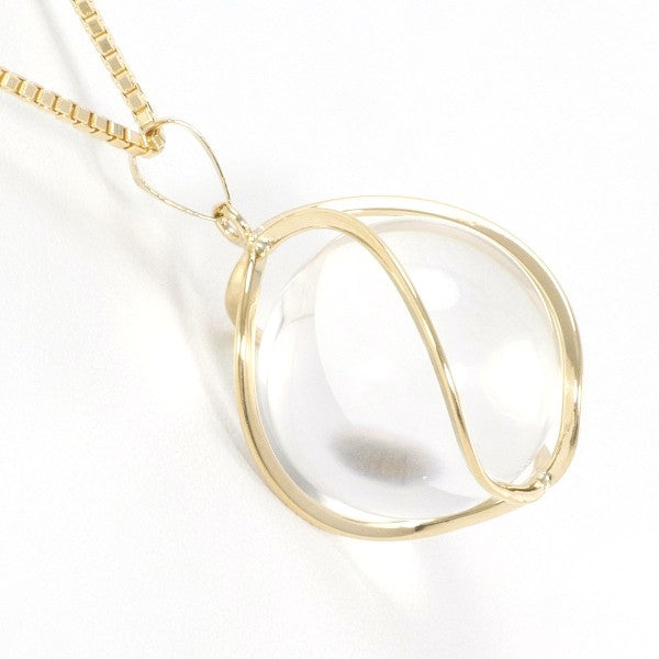 18K Yellow Gold Quartz Necklace for Women - Elegant Crystal Pendant Jewelry Gift for Birthday, Anniversary & Special Occasions