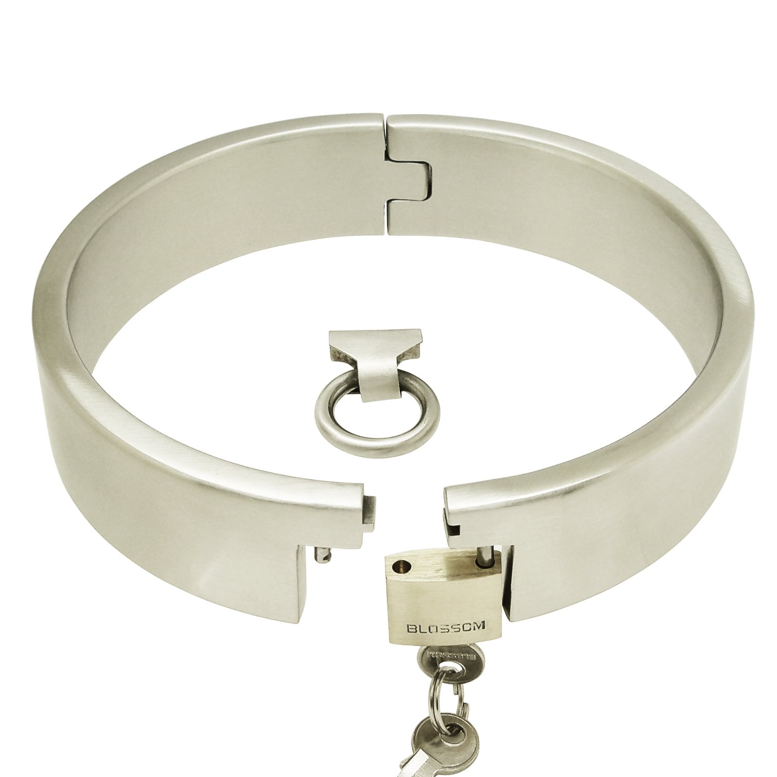 Premium Stainless Steel Lockable BDSM Collar - Heavy Duty Fetish Choker for Bondage & Restraint - Perfect for Role Play, Fetish Parties & BDSM Scenes