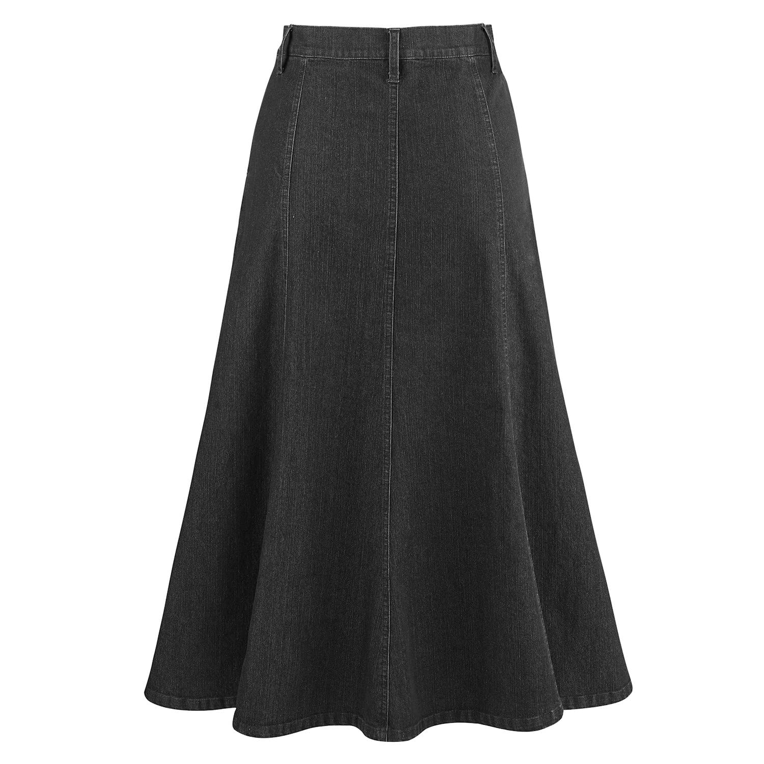 CATALOG CLASSICS Women's Long Denim Skirt - Blue High Waist Midi Jean Skirt for Women | Casual Outfit, Boho Style, Everyday Wear