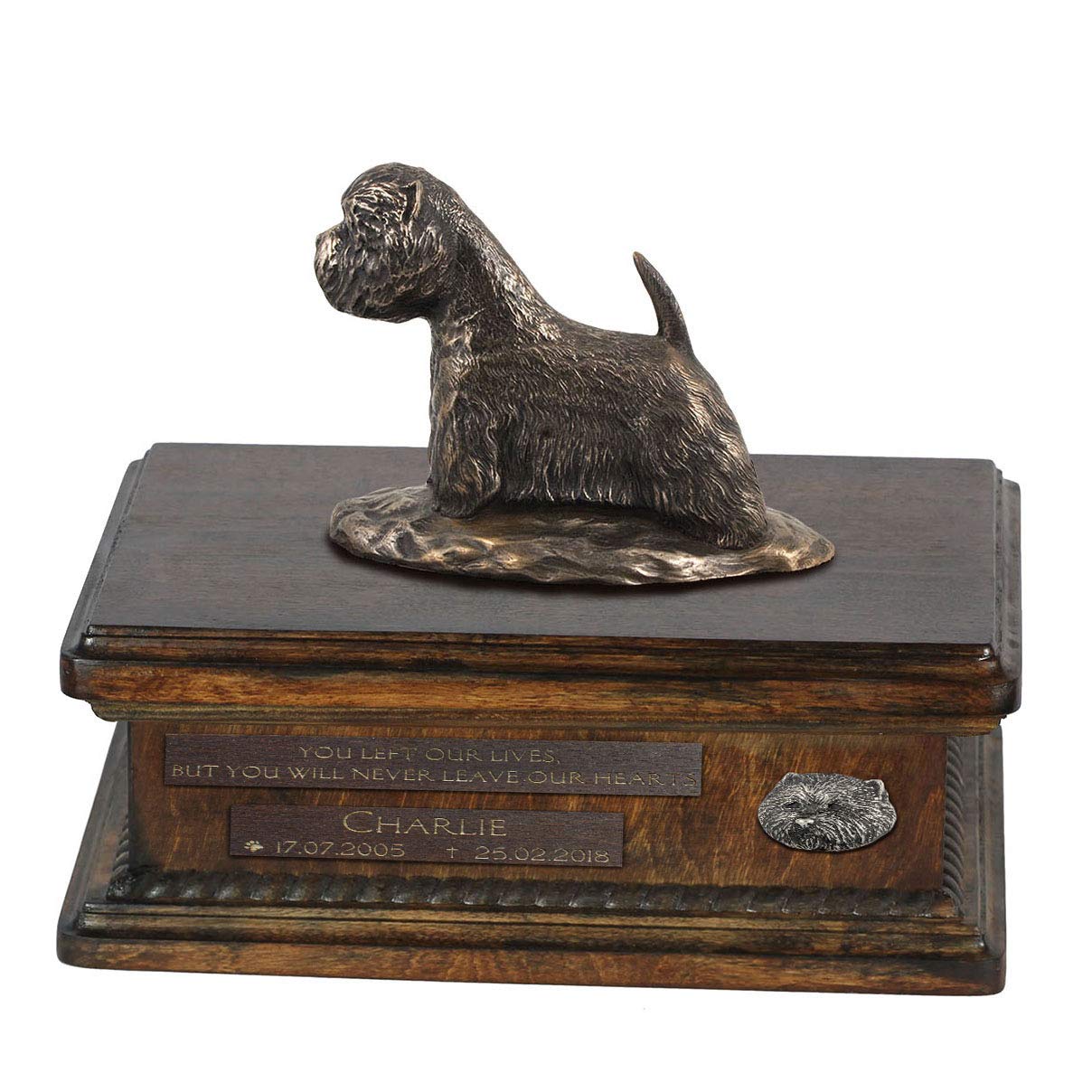 Personalized West Highland White Terrier Memorial Urn for Dog Ashes - Custom Engraved Pet Name & Quote with Statue | Perfect for Pet Memorials, Home Decor & Remembrance Gifts