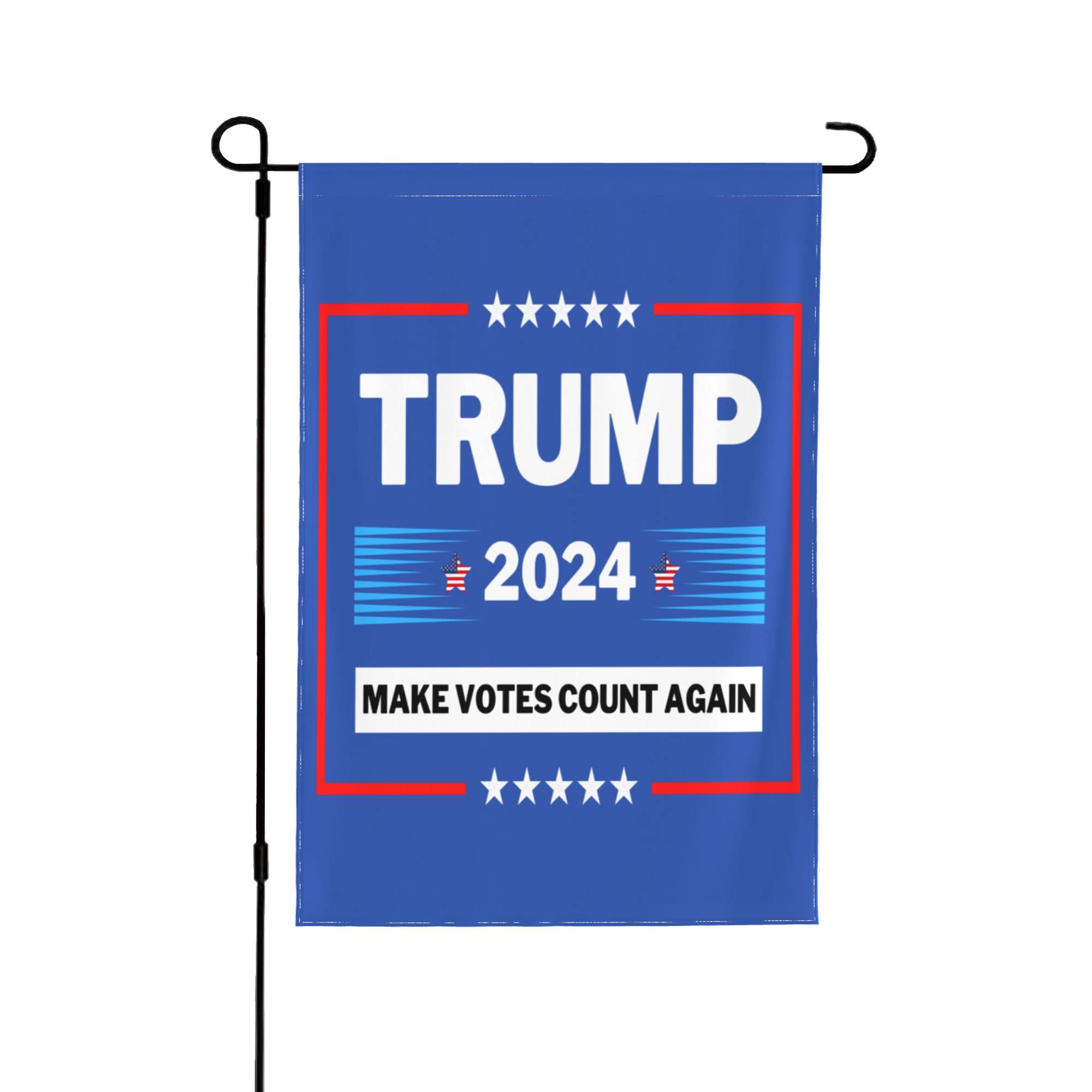 Trump 2024 Flag - 'Make Votes Count Again' Funny Political Garden Flag 28x40 Inches Double Sided - Patriotic Yard Sign for Lawn, Wall & Elections - Great for Campaigns, Rallies & Conservative Home Decor