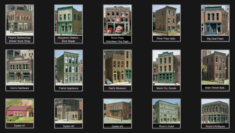 HO Scale River Pass Building Set by Woodland Scenics - Perfect for Model Train Layouts & Diorama Scenes
