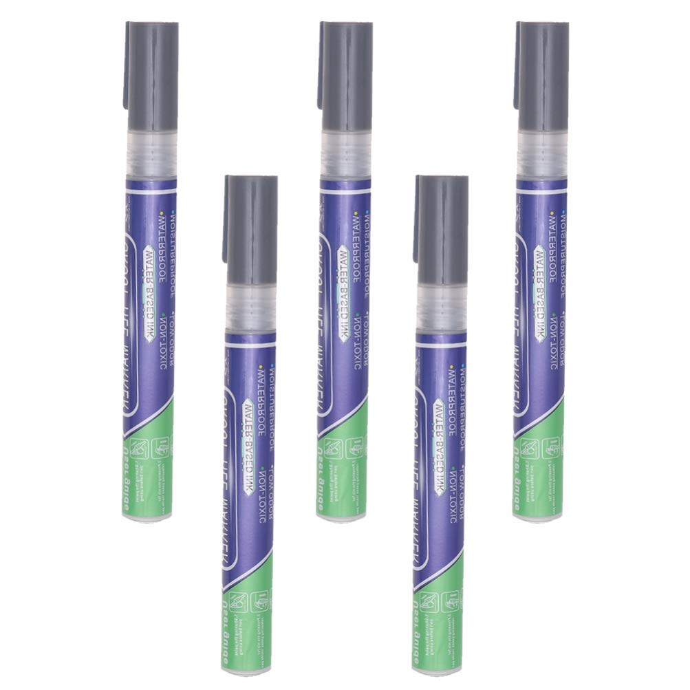 DOITOOL 5-Pack White Grout Pen Tile Paint Markers - Waterproof Tile Renew Pens for Bathroom, Kitchen, Wall & Floor Repair (Assorted Colors) - Perfect for DIY Home Renovation & Tile Restoration Projects
