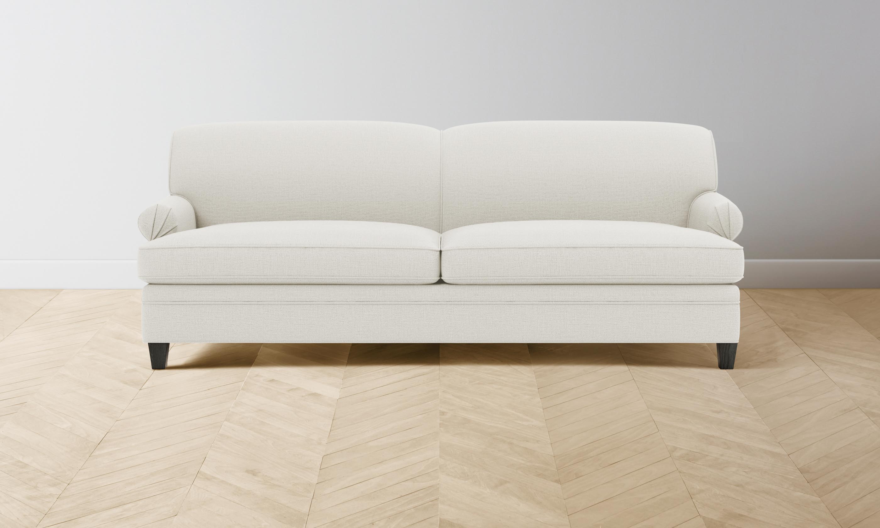 Carmine Sofa - Performance Linen Weave Fabric Upholstered Modern Living Room Furniture for Home & Office Comfortable Seating
