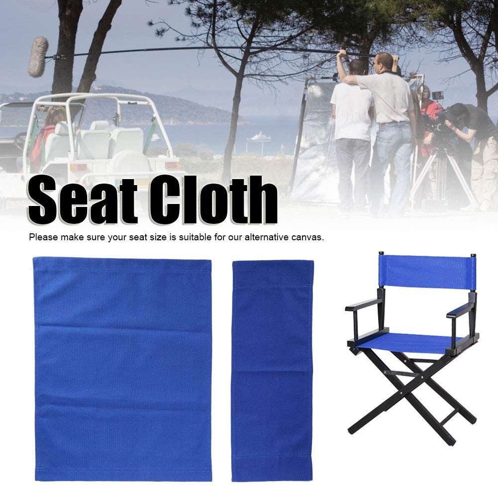 Estink Director Chair Cover Replacement Set - 1 Seat & Back Cover with Stick Accessories for Home, Office, Movie Set (Blue) | Durable Fabric for Indoor & Outdoor Use