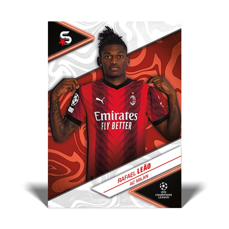 Topps UCC Superstars 23/24 Value Box - 8 Packets of UEFA Superstars 2024 with 4 Golden Pixel Parallel Cards (64 Total Cards) - Perfect for Soccer Fans, Collectors & Fantasy League Players