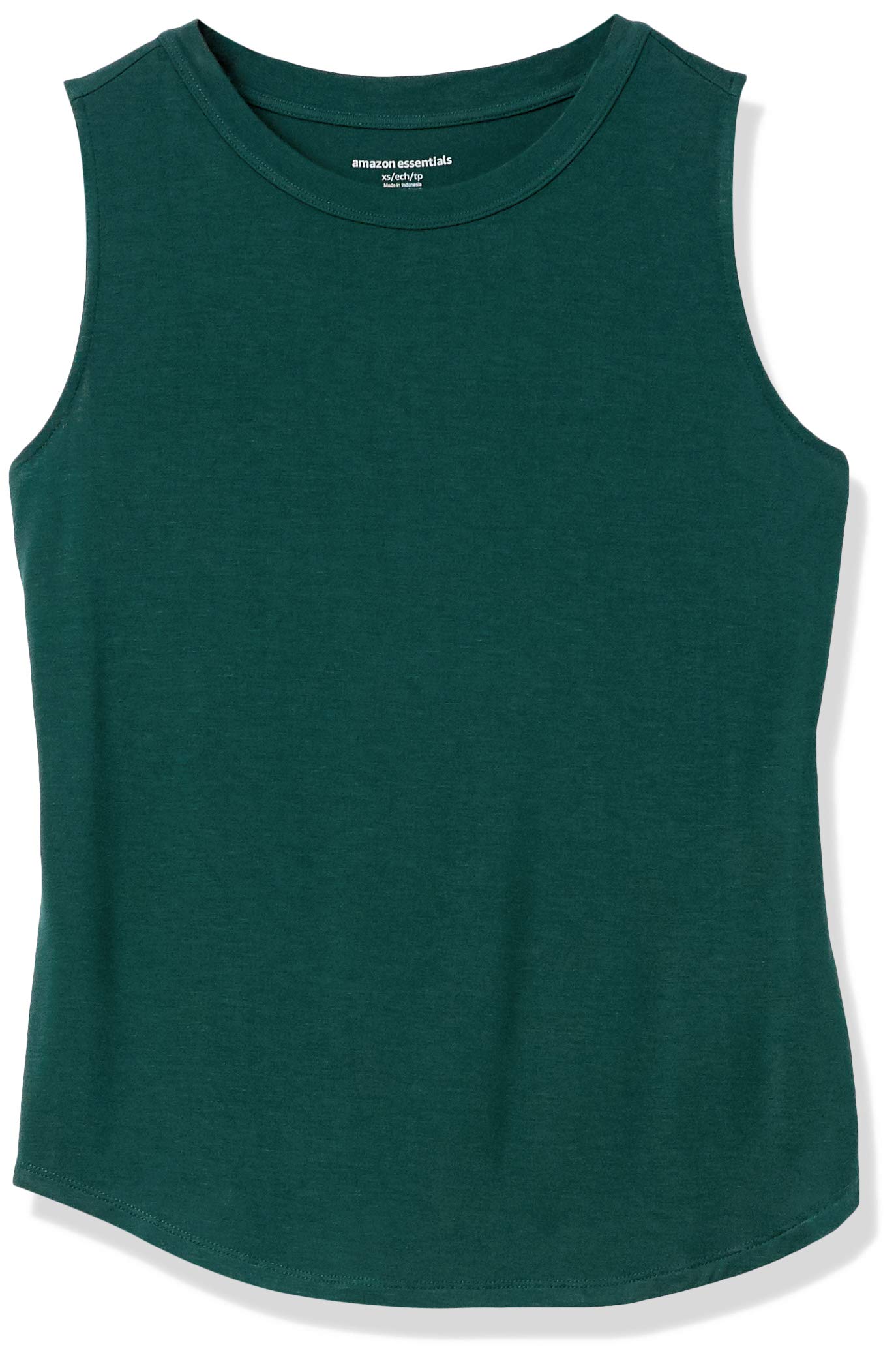 Amazon Essentials Women's Relaxed-Fit Sleeveless Muscle Tank Top - Breathable Summer Workout Shirt for Gym, Yoga & Casual Wear