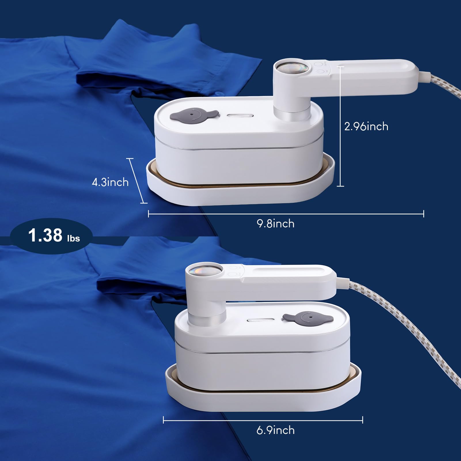 Portable Handheld Steamer for Clothes - 1200W Fast Heating Garment Steamer with 6 Steam Modes & Self-Cleaning Function | Travel & Home Use | Perfect for Wrinkles Removal on Shirts, Dresses & Suits