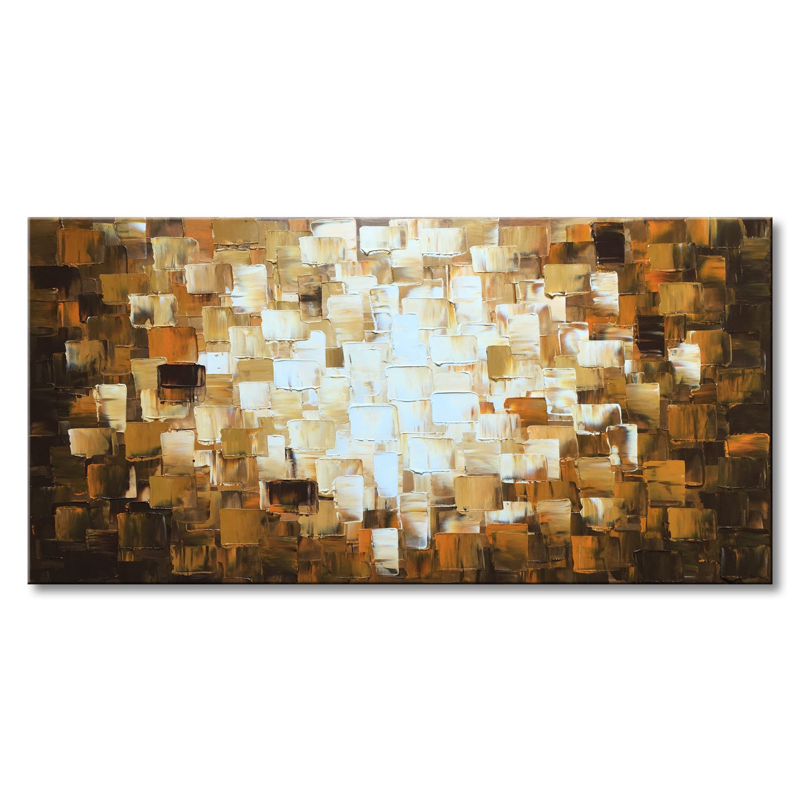 Large Textured Abstract Wall Art - Modern Oil Painting on Canvas - Handmade Home Decor for Living Room, Bedroom & Office - Unique Wall Hanging Picture for Contemporary Interior Design